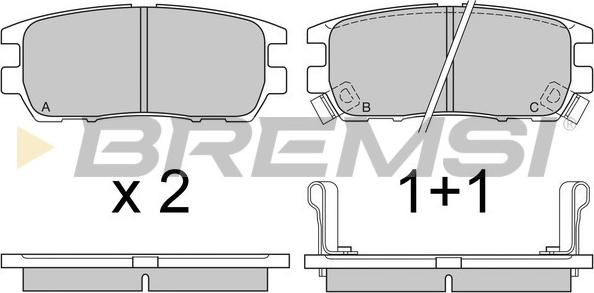 Bremsi BP2574 - Тормозные колодки, дисковые, комплект autodnr.net
