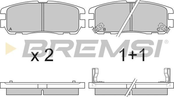 Bremsi BP2581 - Гальмівні колодки, дискові гальма autocars.com.ua
