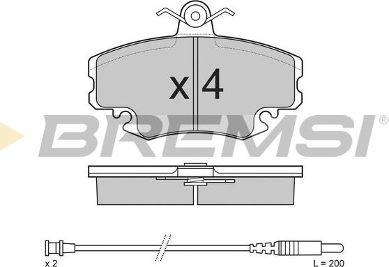 Bremsi BP2590 - Гальмівні колодки, дискові гальма autocars.com.ua