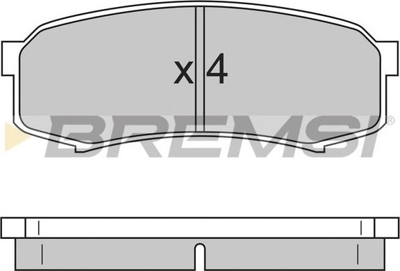 Bremsi BP2597 - Гальмівні колодки, дискові гальма autocars.com.ua