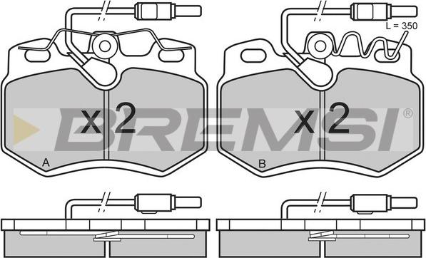 Bremsi BP2603 - Гальмівні колодки, дискові гальма autocars.com.ua