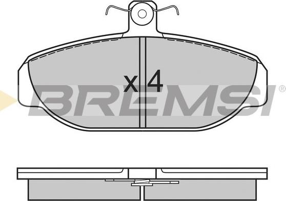 Bremsi BP2616 - Гальмівні колодки, дискові гальма autocars.com.ua