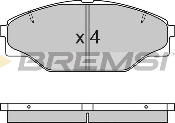 Bremsi BP2617 - Тормозные колодки, дисковые, комплект autodnr.net