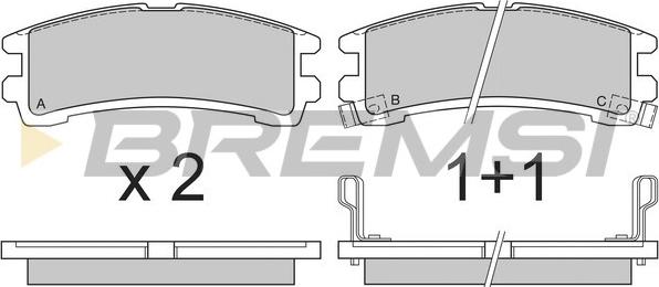 Bremsi BP2619 - Гальмівні колодки, дискові гальма autocars.com.ua