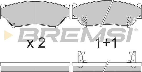 Bremsi BP2620 - Гальмівні колодки, дискові гальма autocars.com.ua