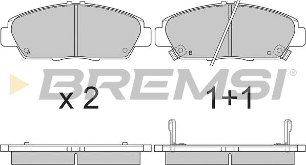 Bremsi BP2621 - Гальмівні колодки, дискові гальма autocars.com.ua