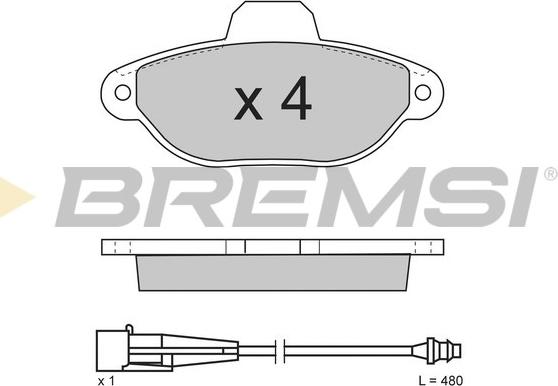 Bremsi BP2626 - Гальмівні колодки, дискові гальма autocars.com.ua