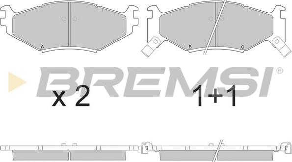 Bremsi BP2629 - Гальмівні колодки, дискові гальма autocars.com.ua