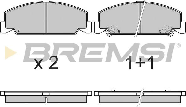 Bremsi BP2634 - Гальмівні колодки, дискові гальма autocars.com.ua