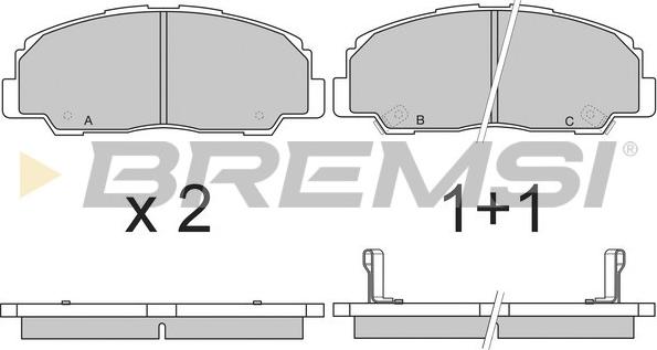 Bremsi BP2639 - Гальмівні колодки, дискові гальма autocars.com.ua