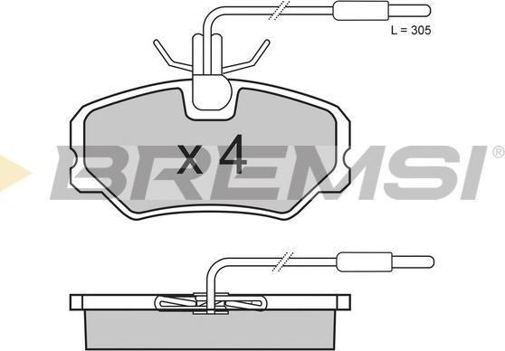 Bremsi BP2646 - Гальмівні колодки, дискові гальма autocars.com.ua