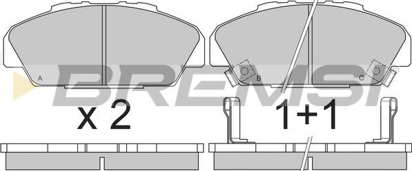 Bremsi BP2648 - Гальмівні колодки, дискові гальма autocars.com.ua