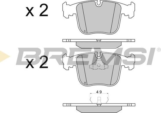 Bremsi BP2651 - Гальмівні колодки, дискові гальма autocars.com.ua