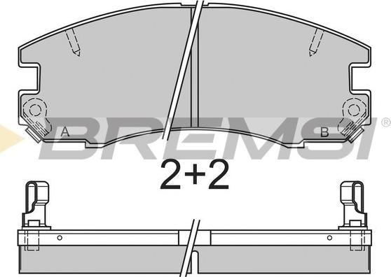 Bremsi BP2654 - Гальмівні колодки, дискові гальма autocars.com.ua