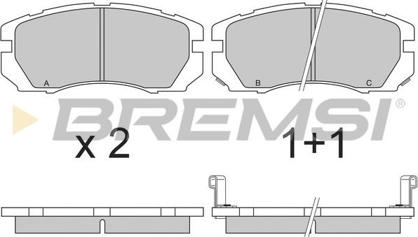 Bremsi BP2663 - Тормозные колодки, дисковые, комплект autodnr.net