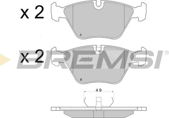 Bremsi BP2665 - Гальмівні колодки, дискові гальма autocars.com.ua