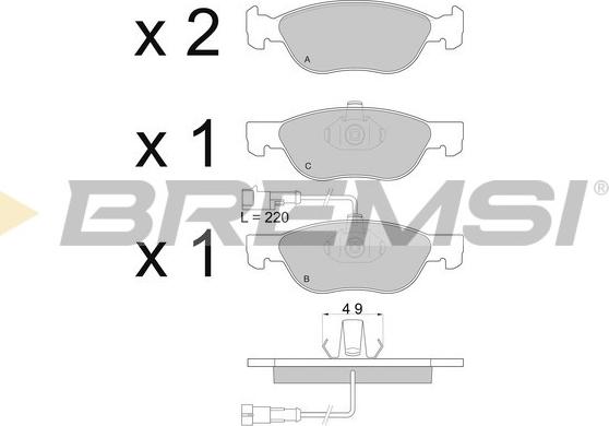 Bremsi BP2666 - Гальмівні колодки, дискові гальма autocars.com.ua