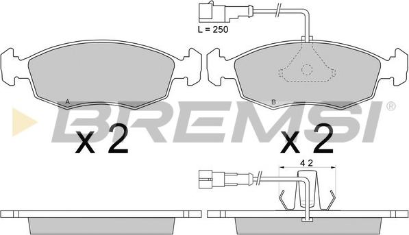 Bremsi BP2669 - Тормозные колодки, дисковые, комплект autodnr.net