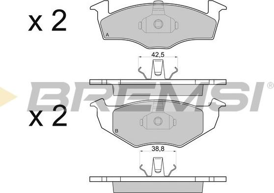 Bremsi BP2682 - Тормозные колодки, дисковые, комплект autodnr.net