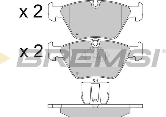 Bremsi BP2685 - Гальмівні колодки, дискові гальма autocars.com.ua