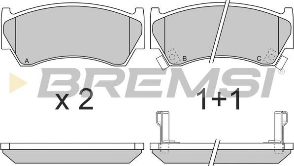 Bremsi BP2691 - Гальмівні колодки, дискові гальма autocars.com.ua