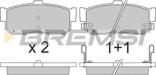 Bremsi BP2699 - Тормозные колодки зад. Almera I-II-Maxima-Primiera 90- Sumitomo autocars.com.ua