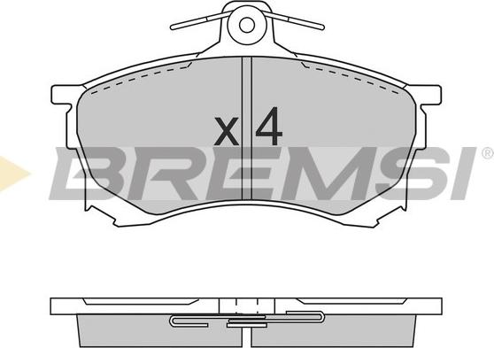 Bremsi BP2700 - Гальмівні колодки, дискові гальма autocars.com.ua