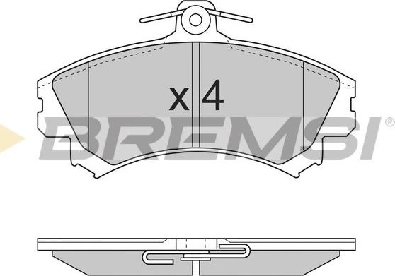Bremsi BP2702 - Тормозные колодки перед. Mitsubishi Colt-Volvo S40-V40 1.1-2.0 i-TD 95- TRW autocars.com.ua
