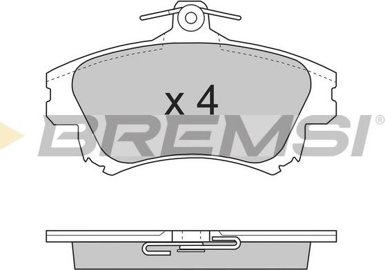 Bremsi BP2703 - Гальмівні колодки, дискові гальма autocars.com.ua