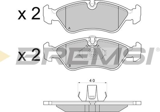 Bremsi BP2704 - Гальмівні колодки, дискові гальма autocars.com.ua