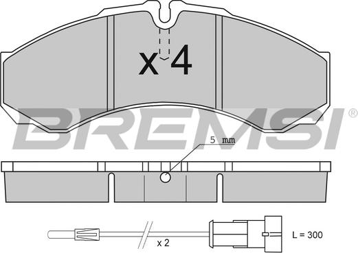 Bremsi BP2706 - Тормозные колодки, дисковые, комплект autodnr.net
