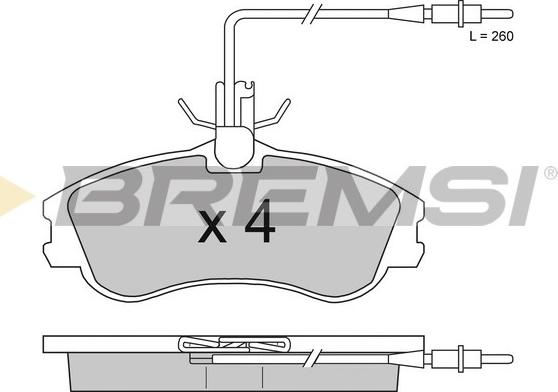 Bremsi BP2711 - Гальмівні колодки, дискові гальма autocars.com.ua