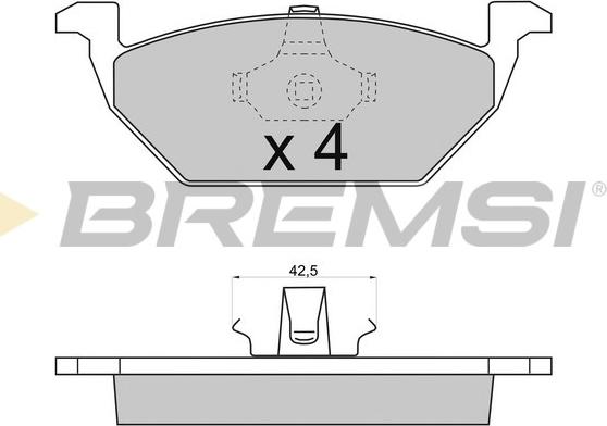 Bremsi BP2712 - Гальмівні колодки, дискові гальма autocars.com.ua