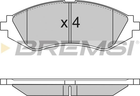 Bremsi BP2718 - Гальмівні колодки, дискові гальма autocars.com.ua