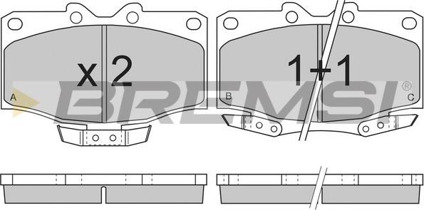 Bremsi BP2725 - Гальмівні колодки, дискові гальма autocars.com.ua