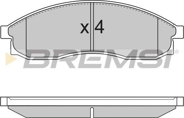 Bremsi BP2726 - Гальмівні колодки, дискові гальма autocars.com.ua