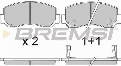 Bremsi BP2727 - Тормозные колодки, дисковые, комплект autodnr.net