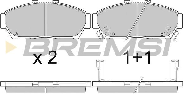 Bremsi BP2736 - Тормозные колодки, дисковые, комплект autodnr.net