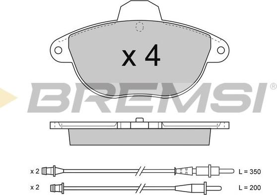 Bremsi BP2737 - Гальмівні колодки, дискові гальма autocars.com.ua