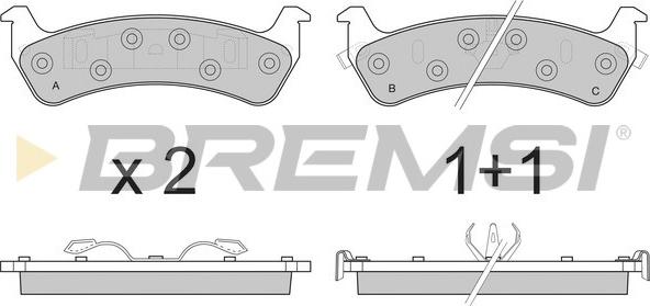 Bremsi BP2747 - Гальмівні колодки, дискові гальма autocars.com.ua