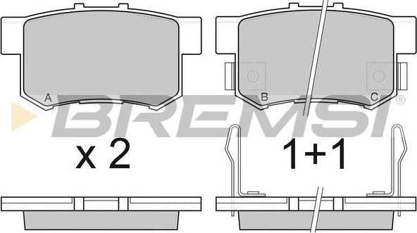 Bremsi BP2750 - Гальмівні колодки, дискові гальма autocars.com.ua