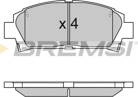 Bremsi BP2752 - Гальмівні колодки, дискові гальма autocars.com.ua