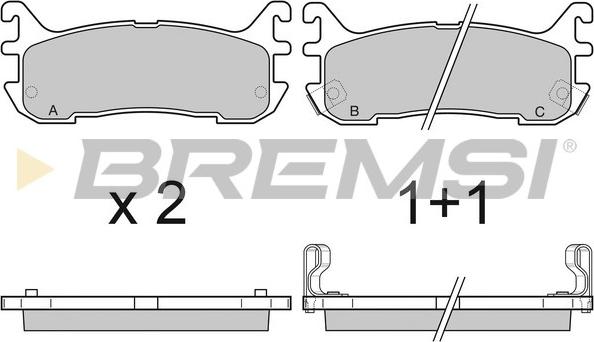 Bremsi BP2759 - Гальмівні колодки, дискові гальма autocars.com.ua