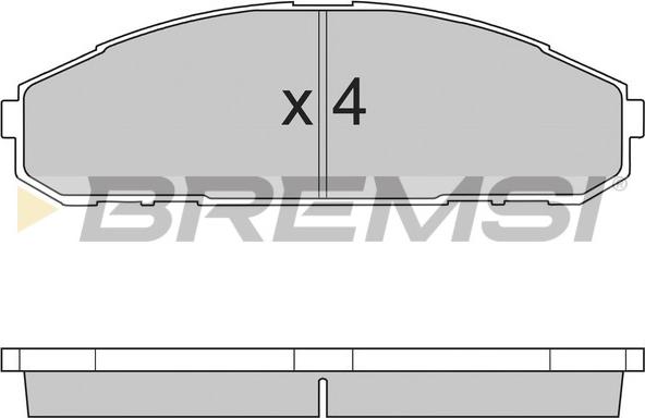 Bremsi BP2762 - Тормозные колодки, дисковые, комплект autodnr.net