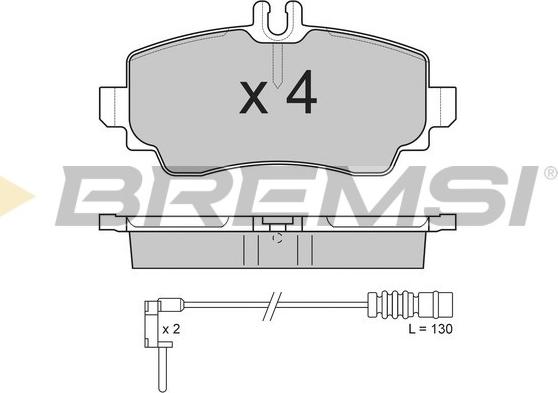 Bremsi BP2763 - Гальмівні колодки, дискові гальма autocars.com.ua