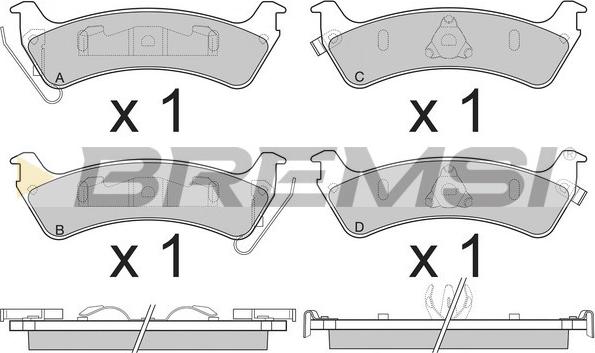 Bremsi BP2777 - Гальмівні колодки, дискові гальма autocars.com.ua
