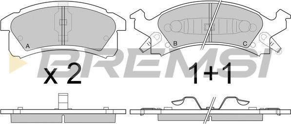 Bremsi BP2779 - Гальмівні колодки, дискові гальма autocars.com.ua