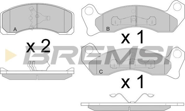 Bremsi BP2780 - Гальмівні колодки, дискові гальма autocars.com.ua