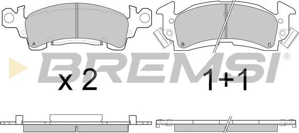 Bremsi BP2781 - Гальмівні колодки, дискові гальма autocars.com.ua