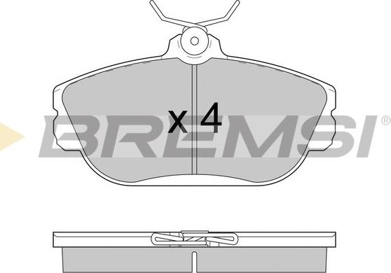 Bremsi BP2783 - Гальмівні колодки, дискові гальма autocars.com.ua